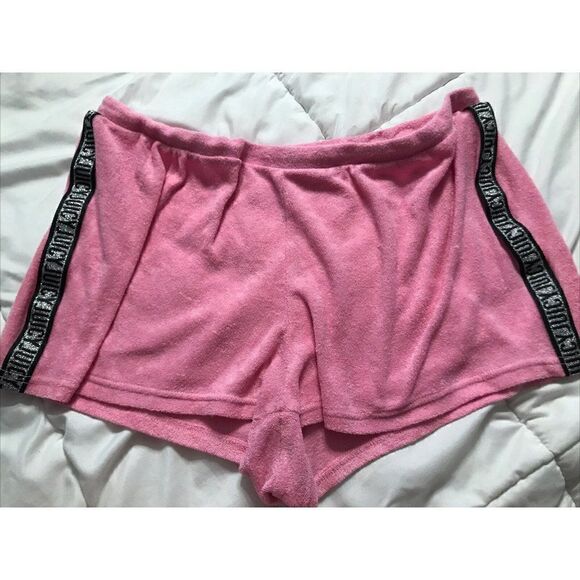 JUICY COUTURE XLarge XL Pink Terry Cloth booty short shorts Logo    C - Picture 1 of 7